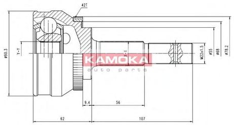 фото Kamoka 6538 Шарнирный комплект, приводной вал | перед | Kamoka 6538 Шарнирный комплект, приводной вал | перед |