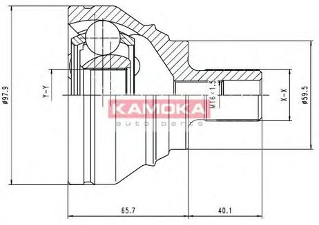 фото Kamoka 7274 Шарнирный комплект, приводной вал | перед лев | Kamoka 7274 Шарнирный комплект, приводной вал | перед лев |