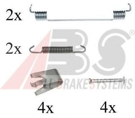 фото ABS 0827Q Комплектующие, тормозная колодка | зад | ABS 0827Q Комплектующие, тормозная колодка | зад |
