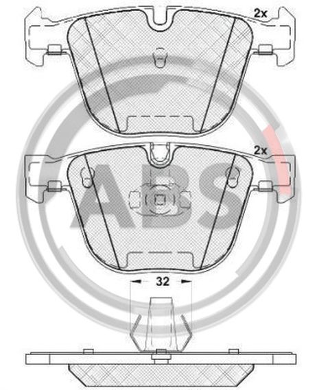 ABS 37371 Колодки тормозные дисковые | зад |