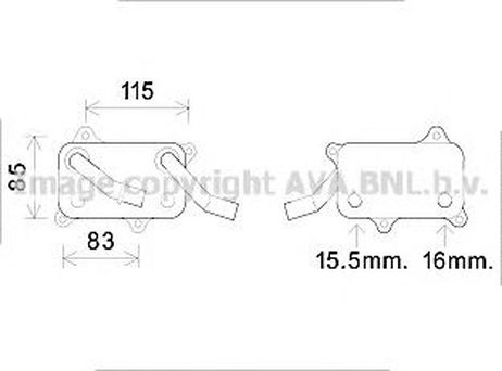 фото AVA MS3555 масляный радиатор, двигательное масло AVA MS3555 масляный радиатор, двигательное масло