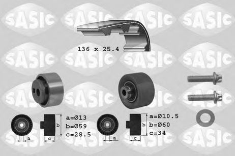 фото Sasic 1750005 Комплект ремня ГРМ Sasic 1750005 Комплект ремня ГРМ