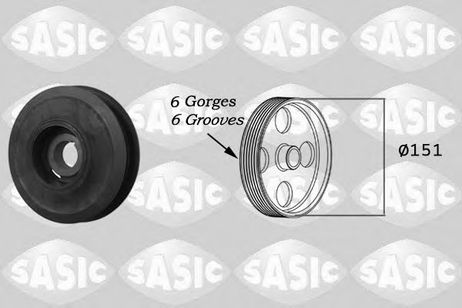 фото Sasic 2156008 Ременный шкив, коленчатый вал Sasic 2156008 Ременный шкив, коленчатый вал