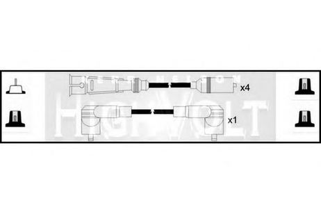 фото Standard OEF040 Комплект проводов зажигания Standard OEF040 Комплект проводов зажигания