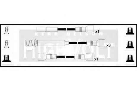 фото Standard OEF041 Комплект проводов зажигания Standard OEF041 Комплект проводов зажигания