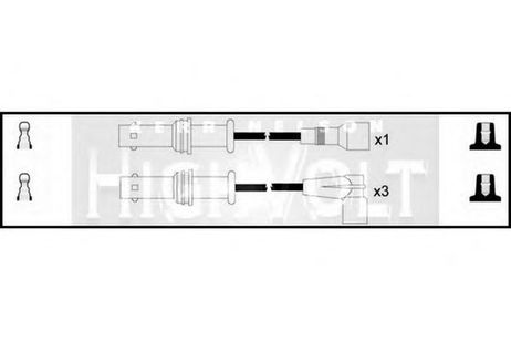 фото Standard OEF142 Комплект проводов зажигания Standard OEF142 Комплект проводов зажигания