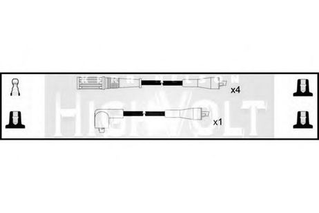 фото Standard OEF192 Комплект проводов зажигания Standard OEF192 Комплект проводов зажигания