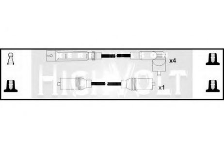 фото Standard OEF517 Комплект проводов зажигания Standard OEF517 Комплект проводов зажигания