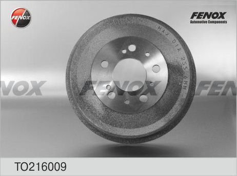 фото Fenox TO216009 Барабан тормозной | зад прав/лев | Fenox TO216009 Барабан тормозной | зад прав/лев |