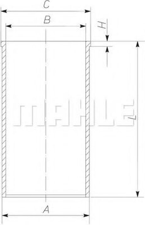 фото Mahle 014 WV 26 Гильза цилиндра Mahle 014 WV 26 Гильза цилиндра