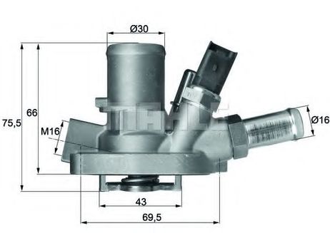 фото Mahle TI 147 80 Термостат интегрированный Mahle TI 147 80 Термостат интегрированный