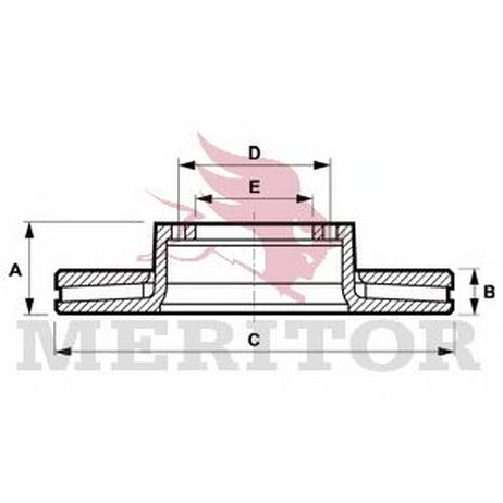 фото Meritor MBR5056 Диск тормозной | перед | Meritor MBR5056 Диск тормозной | перед |