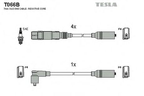 фото Tesla T066B Комплект высоковольтных проводов Tesla T066B Комплект высоковольтных проводов