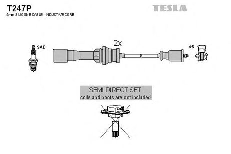 фото Tesla T247P Комплект проводов зажигания Tesla T247P Комплект проводов зажигания