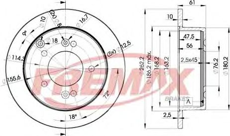 фото FREMAX BD-2905 Диск тормозной | зад | FREMAX BD-2905 Диск тормозной | зад |