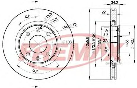 FREMAX BD-4750 Тормозной диск | перед |