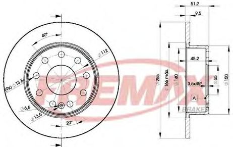 фото FREMAX BD-5616 Диск тормозной | зад | FREMAX BD-5616 Диск тормозной | зад |