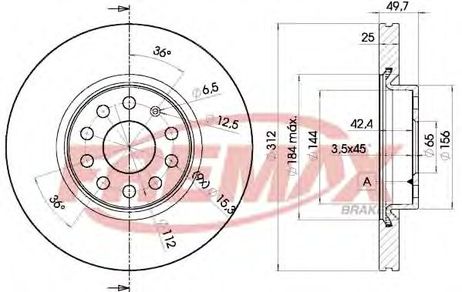 фото FREMAX BD-5618 Тормозной диск | перед | FREMAX BD-5618 Тормозной диск | перед |