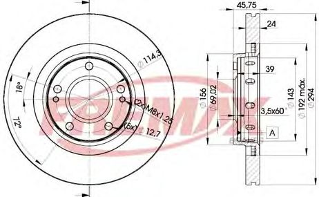 фото FREMAX BD-5924 Тормозной диск | перед | FREMAX BD-5924 Тормозной диск | перед |