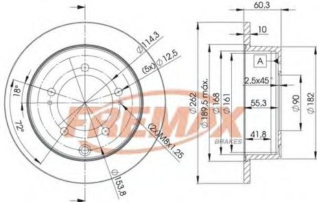 фото FREMAX BD-8326 Тормозной диск | зад | FREMAX BD-8326 Тормозной диск | зад |
