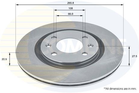 фото Comline ADC1504V Диск тормозной | перед | Comline ADC1504V Диск тормозной | перед |