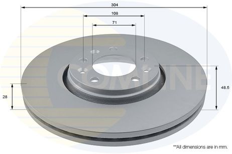 фото Comline ADC1579V Диск тормозной | перед | Comline ADC1579V Диск тормозной | перед |