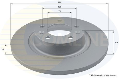 фото Comline ADC1581 Диск тормозной | зад | Comline ADC1581 Диск тормозной | зад |