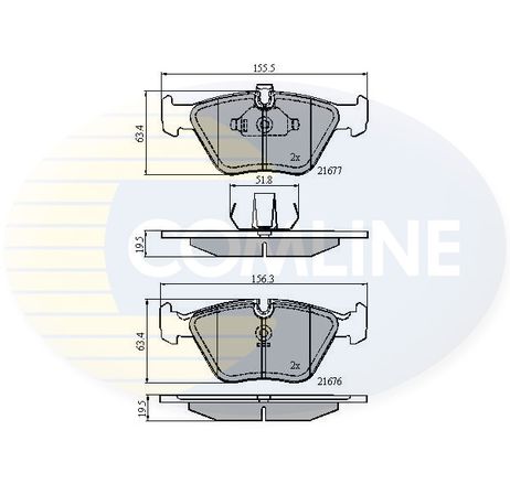 фото Comline CBP01010 Колодки тормозные дисковые | перед | Comline CBP01010 Колодки тормозные дисковые | перед |