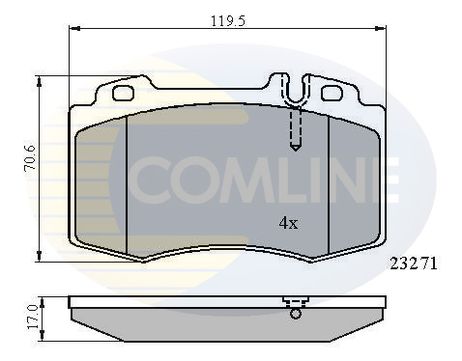 фото Comline CBP01117 Колодки тормозные дисковые | перед | Comline CBP01117 Колодки тормозные дисковые | перед |