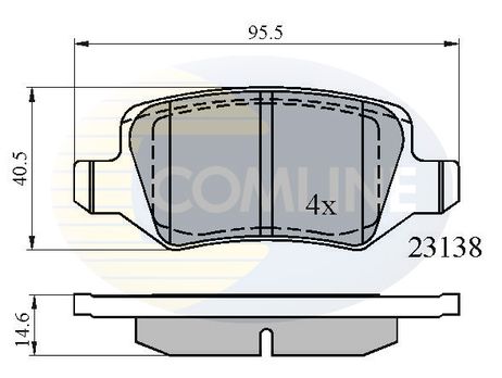 фото Comline CBP01149 Колодки тормозные дисковые | зад | Comline CBP01149 Колодки тормозные дисковые | зад |