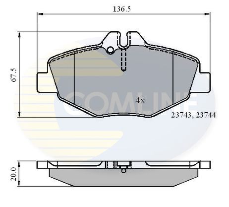 фото Comline CBP01209 Колодки тормозные дисковые | перед | Comline CBP01209 Колодки тормозные дисковые | перед |