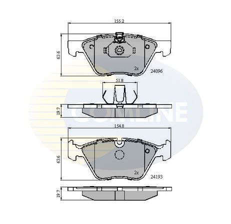 фото Comline CBP01300 Колодки тормозные дисковые | перед прав/лев | Comline CBP01300 Колодки тормозные дисковые | перед прав/лев |