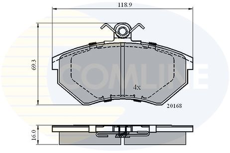 фото Comline CBP0152 Комплект тормозных колодок, дисковый тормоз | перед | Comline CBP0152 Комплект тормозных колодок, дисковый тормоз | перед |