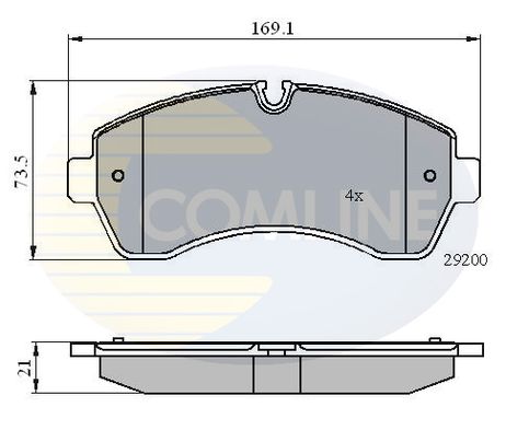 фото Comline CBP01569 Колодки тормозные дисковые | перед | Comline CBP01569 Колодки тормозные дисковые | перед |
