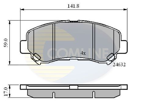 фото Comline CBP01577 Колодки тормозные дисковые | перед прав/лев | Comline CBP01577 Колодки тормозные дисковые | перед прав/лев |