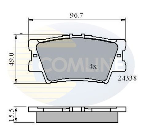 фото Comline CBP01581 Колодки тормозные дисковые | зад прав/лев | Comline CBP01581 Колодки тормозные дисковые | зад прав/лев |