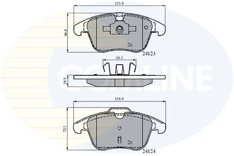 фото Comline CBP01591 Колодки тормозные дисковые | перед прав/лев | Comline CBP01591 Колодки тормозные дисковые | перед прав/лев |