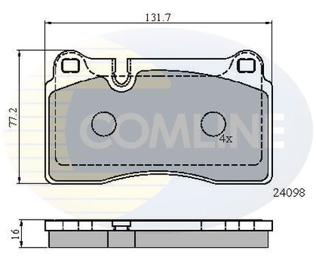 фото Comline CBP01626 Колодки тормозные дисковые | перед прав/лев | Comline CBP01626 Колодки тормозные дисковые | перед прав/лев |