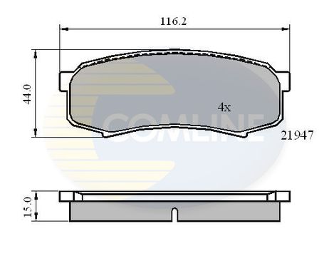 фото Comline CBP0404 Колодки тормозные дисковые | зад прав/лев | Comline CBP0404 Колодки тормозные дисковые | зад прав/лев |