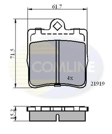 фото Comline CBP0454 Колодки тормозные дисковые | зад прав/лев | Comline CBP0454 Колодки тормозные дисковые | зад прав/лев |