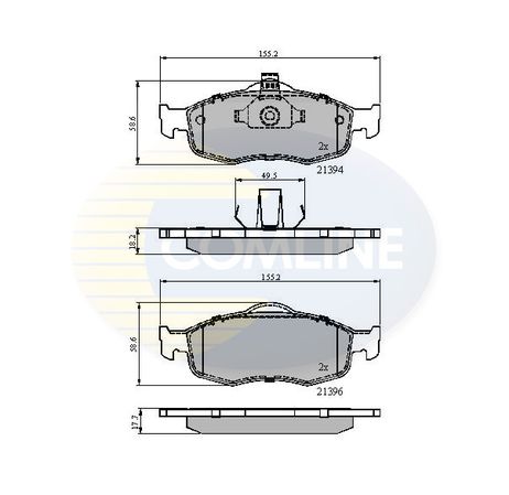 фото Comline CBP0514 Колодки тормозные дисковые | перед | Comline CBP0514 Колодки тормозные дисковые | перед |