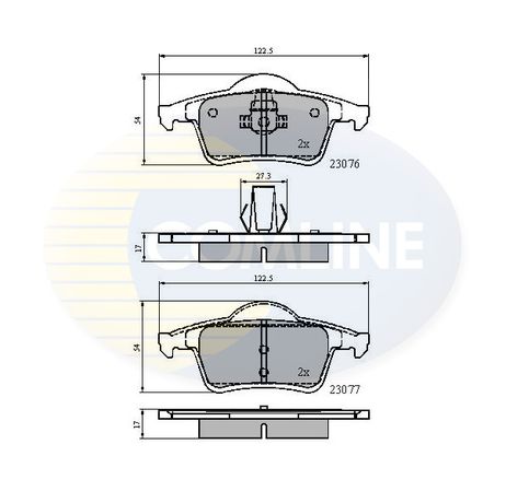 фото Comline CBP0729 Колодки тормозные дисковые | зад | Comline CBP0729 Колодки тормозные дисковые | зад |