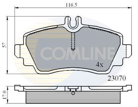 фото Comline CBP0748 Колодки тормозные дисковые | перед | Comline CBP0748 Колодки тормозные дисковые | перед |