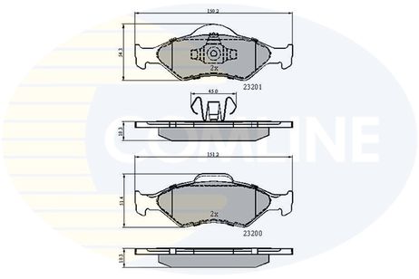 фото Comline CBP0899 Колодки тормозные дисковые | перед прав/лев | Comline CBP0899 Колодки тормозные дисковые | перед прав/лев |