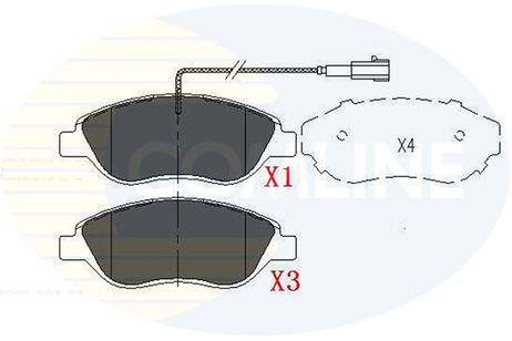 фото Comline CBP11222 Комплект тормозных колодок, дисковый тормоз | перед | Comline CBP11222 Комплект тормозных колодок, дисковый тормоз | перед |