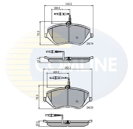 фото Comline CBP11251 Колодки тормозные дисковые | перед | Comline CBP11251 Колодки тормозные дисковые | перед |