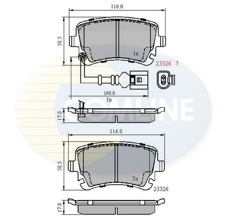 фото Comline CBP11313 Колодки тормозные дисковые | зад прав/лев | Comline CBP11313 Колодки тормозные дисковые | зад прав/лев |
