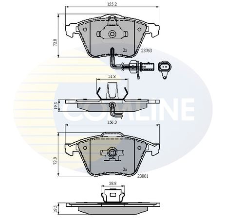 Comline CBP11753 Колодки тормозные дисковые | перед |