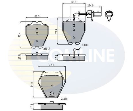 фото Comline CBP11771 Колодки тормозные дисковые | перед | Comline CBP11771 Колодки тормозные дисковые | перед |