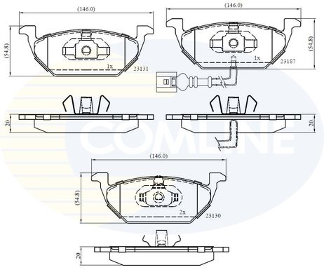 фото Comline CBP1851 Колодки тормозные дисковые | перед прав/лев | Comline CBP1851 Колодки тормозные дисковые | перед прав/лев |